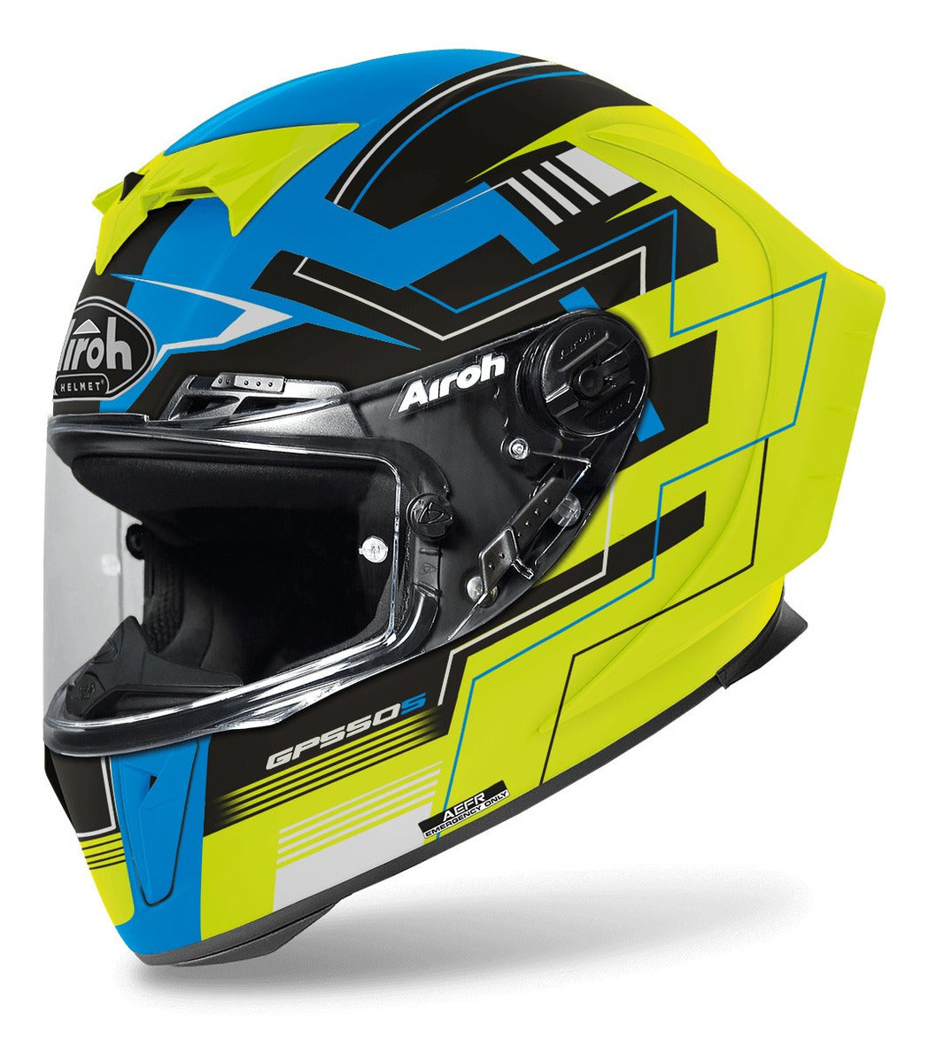 Helmet Gp550 S Challenge Blue/Yellow Matt